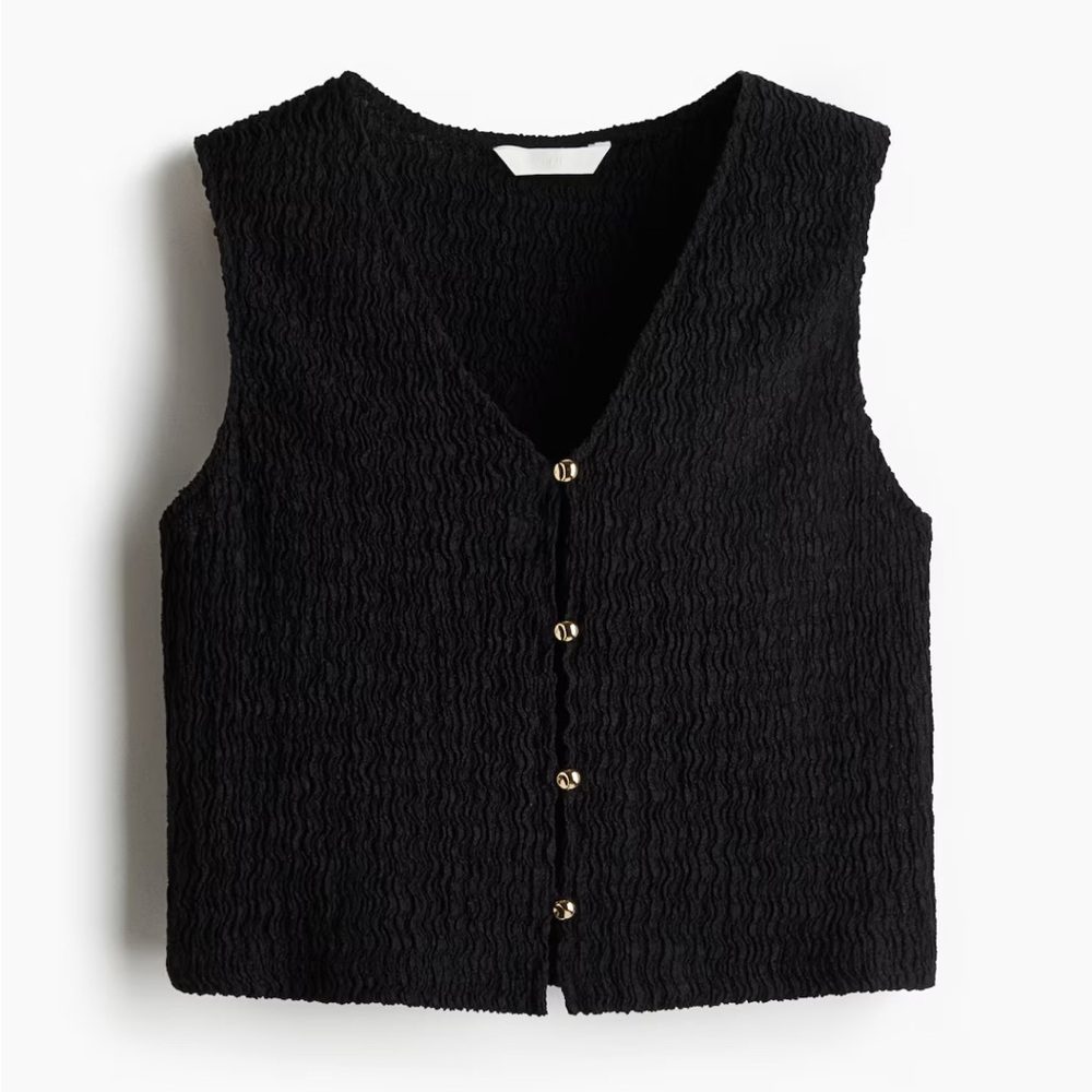 NWT H&M Textured Jersey Vest - Picture 5 of 10